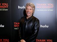 Jon Bon Jovi attends the "Thank You Goodnight: The Bon Jovi Story" Special Screening alone at iPic Fulton Market on April 25, 2024 in New York City.