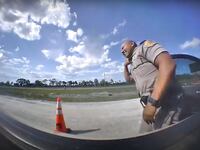 New dash camera footage shows the explosive moment when former Rep. Madison Cawthorn (R-NC) allegedly slammed into the parked car of a Florida State Trooper on Monday.