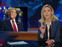 The Daily Show’s Desi Lydic anchors the first episode after Donald Trump’s election win.
