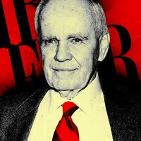 A photo illustration of Cormac McCarthy and the Vanity Fair logo.