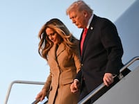 Donald and Melania Trump, Air Force One