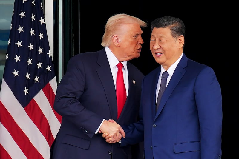 Donald Trump and Chinese President Xi Jinping