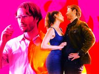 A photo illustration of Glen Powell in Hit Man.