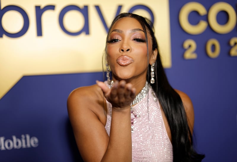 BRAVOCON -- "Red Carpet" -- Pictured: Porsha Williams arrives at Caesars Forum in Las Vegas, NV on Friday November 14, 2025 -- (Photo by: Rich Polk/Bravo)