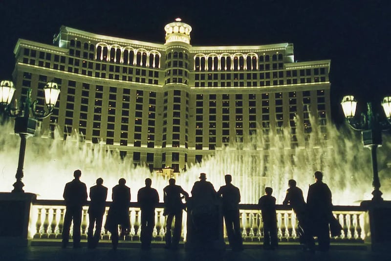 Bellagio fountain in the "Oceans Eleven" film