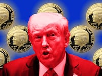 Donald Trump meme coin illustration