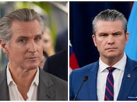 Gavin Newsom and Pete Hegseth