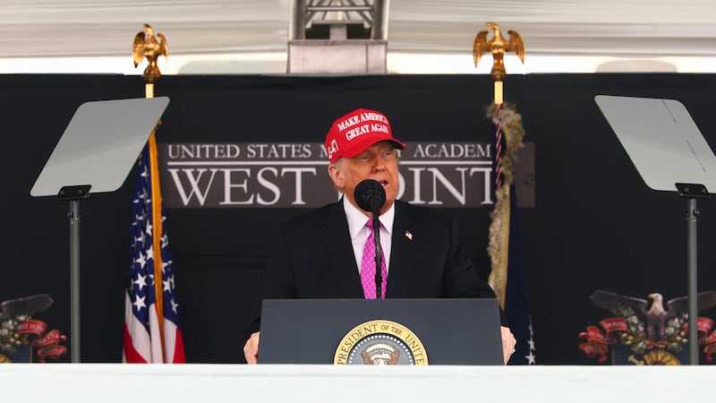 Trump mentioned his former military academy in his commencement speech at West Point.