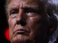 Former U.S. President Donald Trump speaks during a Turning Point PAC town hall at Dream City Church on June 06, 2024 in Phoenix, Arizona.