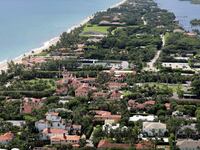 An aerial view of Palm Beach, Florida.