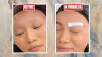 Eyebrow transformation before and after