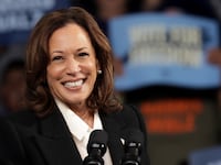 Kamala Harris at a rally