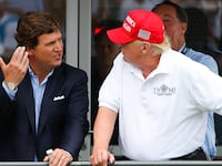 Donald Trump, Tucker Carlson and Marjorie Taylor Greene