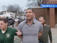 NewsNation’s Evan Lambert being arrested by police in Ohio