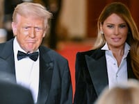 US President Donald Trump and US First Lady Melania Trump