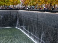The memorial located at the World Trade Center site.