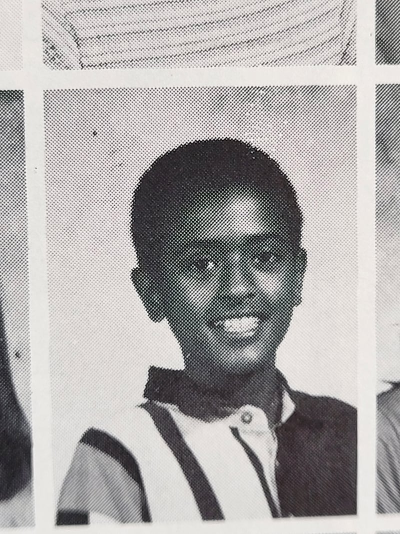 Vivek Ramaswamy in 8th grade yearbook.Vivek Ramaswamy in his 8th grade yearbook.