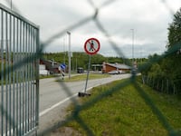 A photo taken on July 4, 2023, shows the Storskog border crossing station at the Norwegian-Russian border near Elvenes, Norway.