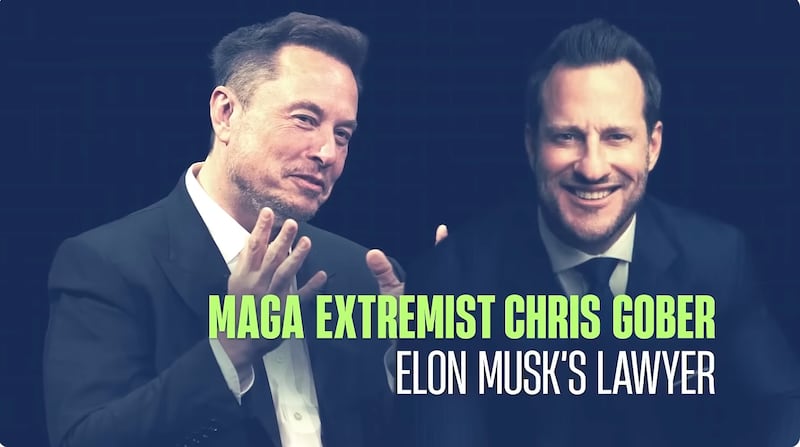 Democrat Caitlin Rourk launched an ad attacking her GOP opponent Chris Gober over his ties to Elon Musk.