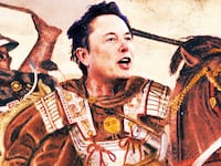A photo illustration of Elon Musk superimposed over Alexander the Great.