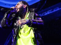 Rapper Tekashi 6ix9ine performs during the MiamiBash 2021 at FTX Arena.