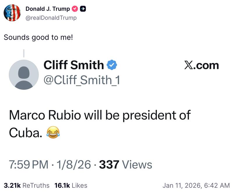 Donald Trump on Truth Social