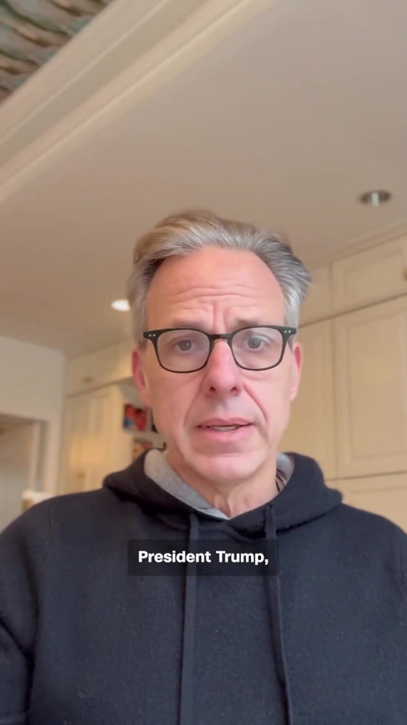 Jake Tapper warned of the president's unusual behavior in a video shared on X.