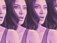 A photo illustration of Kim Kardashian in American Horror Story Delicate
