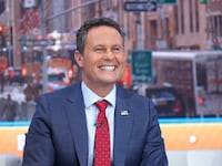Fox anchor Brian Kilmeade on "Fox & Friends" at Fox News Channel Studios on February 14, 2025 in New York City.