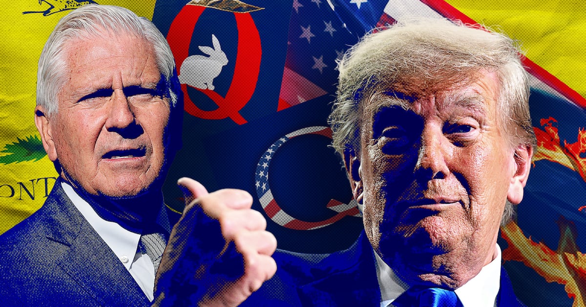 MAGA Governor Candidate Busted Hanging Out With QAnon’s Biggest Nut