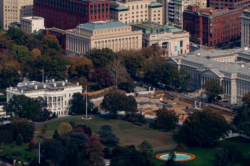 The entire East Wing of the White House has been razed to make way for Donald Trump's new ballroom.