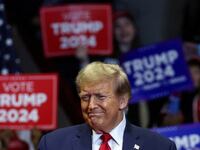 Republican presidential candidate and former U.S. President Donald Trump speaks during a campaign rally at Winthrop Coliseum ahead of the South Carolina Republican presidential primary, in Rock Hill, South Carolina, U.S., February 23, 2024.
