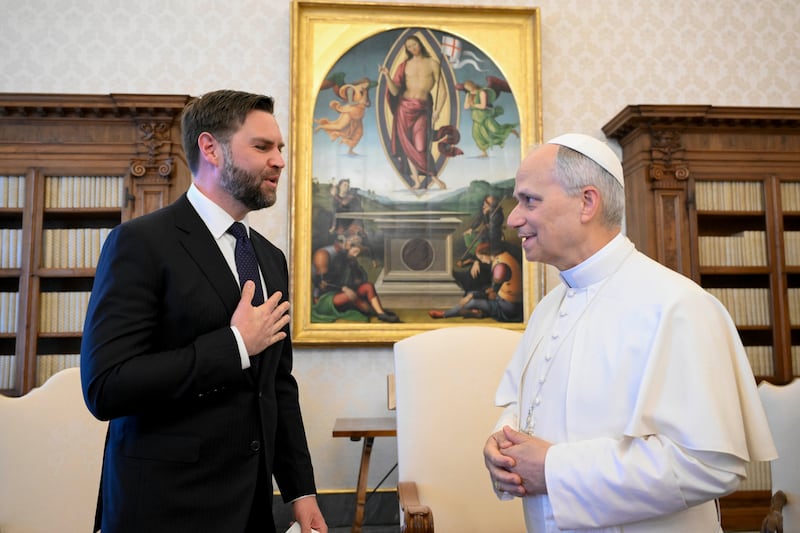 Pope Leo and J.D. Vance meet.