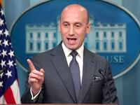 WASHINGTON, DC - MAY 01: White House Deputy Chief of Staff Stephen Miller speaks the daily press briefing in the Brady Press Briefing Room at the White House on May 1, 2025 in Washington, DC. This week marks the first 100 days of U.S. President Donald Trump's second term. (Photo by Andrew Harnik/Getty Images)