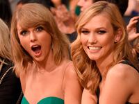 Taylor Swift and Karlie Kloss at the 2014 American Music Awards