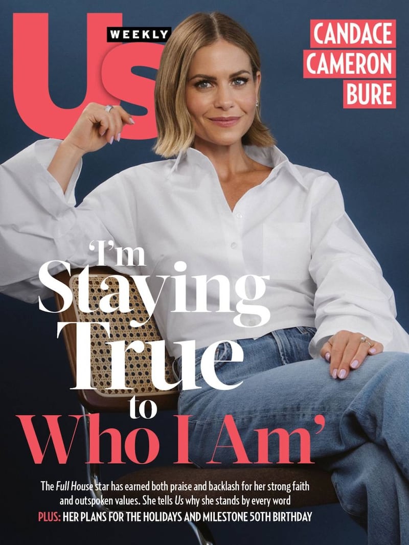 Candace Cameron Bure on the cover of Us Weekly, photographed by Garrett Lobaugh.