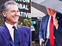 Gavin Newsom and Donald Trump.