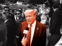 An illustration including former U.S President Donald Trump