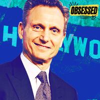 Tony Goldwyn in front of The Hollywood Sign.