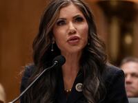 South Dakota Gov. Kristi Noem, President-elect Donald Trump’s nominee for Secretary of the Department of Homeland Security, speaks during her confirmation hearing before the Homeland Security and Governmental Affairs Committee on Capitol Hill on January 17, 2025 in Washington, DC.