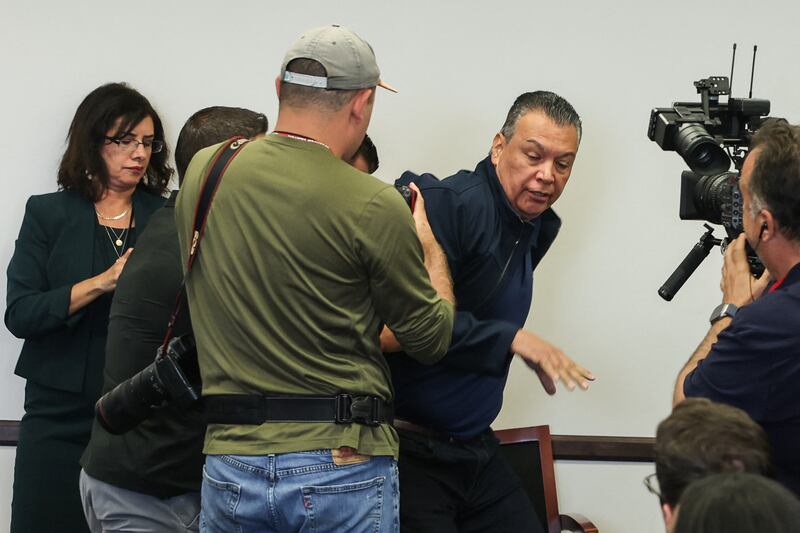 Senator Alex Padilla was forcibly removed and handcuffed by ICE agents after trying to ask Sec. Kristi Noem a question.