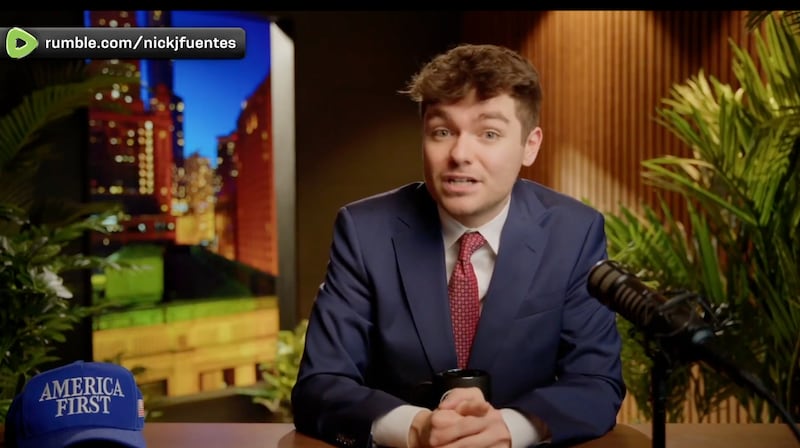 "Something has gone terribly wrong," far-right pundit Nick Fuentes said.