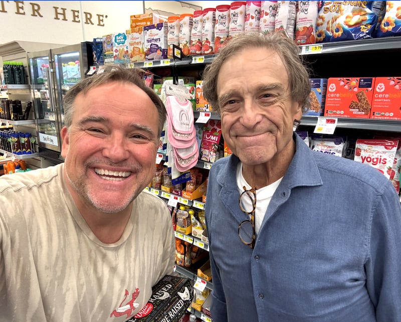 David DeLuise posted a photo with John Goodman on social media.