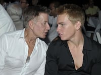 Calvin Klein and Nick Gruber attend Paradiso: The 17th Annual Watermill Summer Benefit in July 2010