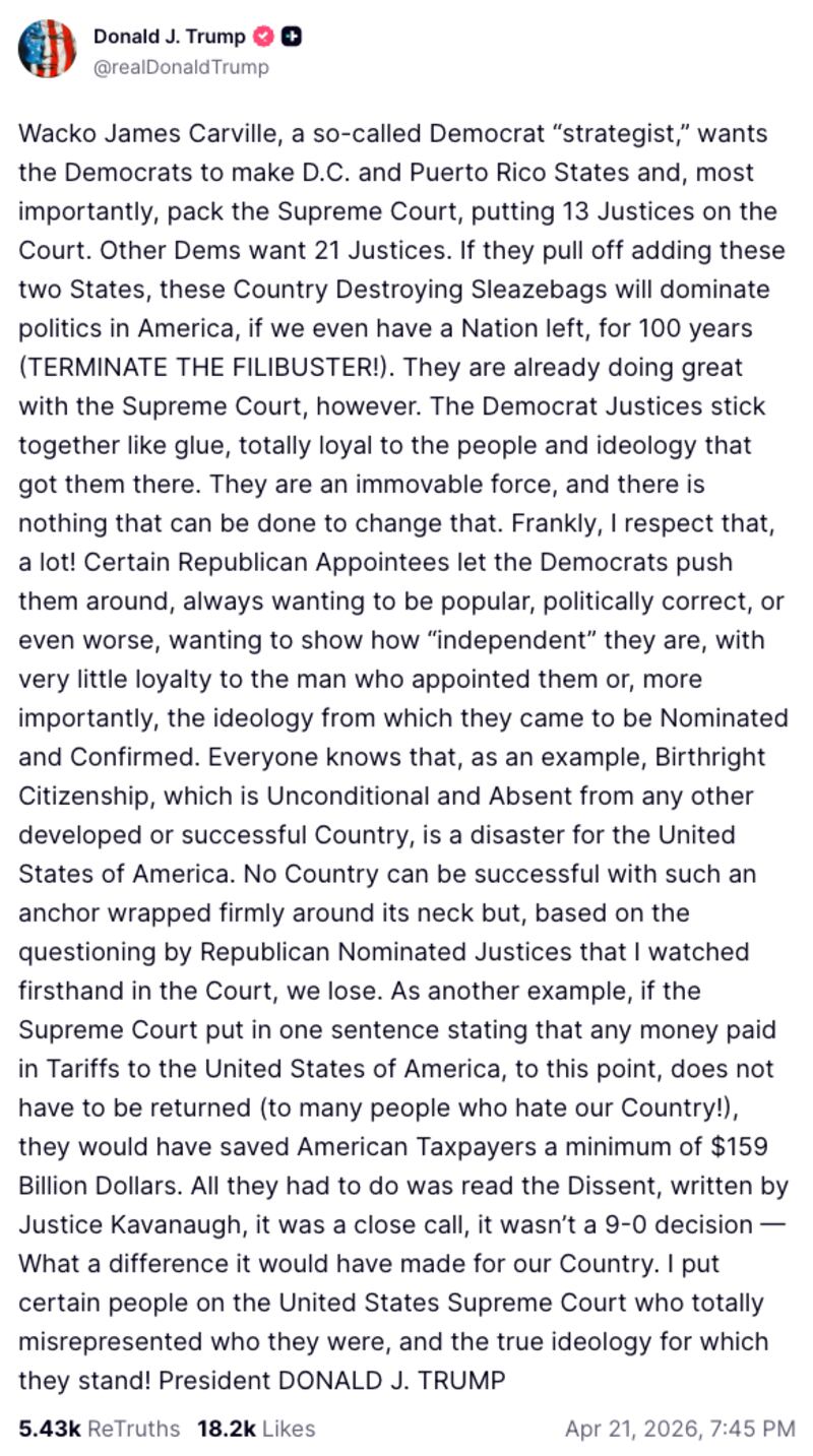 james carville daondl trump