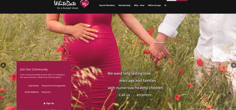 The homepage welcome message could be straight out of the Trump administration.