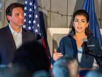 Florida Governor Ron DeSantis and his wife Casey.