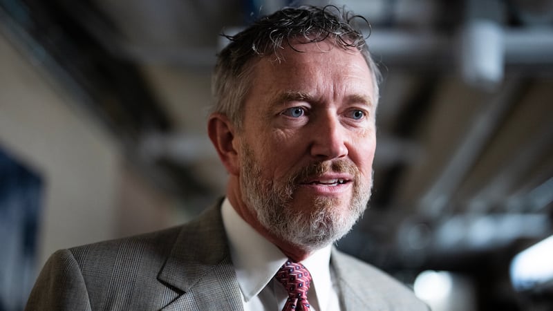 UNITED STATES - MAY 20: Rep. Thomas Massie, R-Ky., talks with reporters before a House Republican Conference meeting with President Donald Trump on the budget reconciliation bill in the U.S. Capitol on Tuesday, May 20, 2025. (Tom Williams/CQ-Roll Call, Inc via Getty Images)