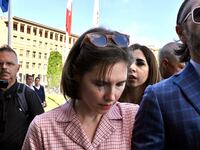 Amanda Knox is seen before the Court in on June 5, 2024 in Florence, Italy