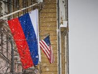 The U.S. Embassy building in Moscow on November 30, 2023.